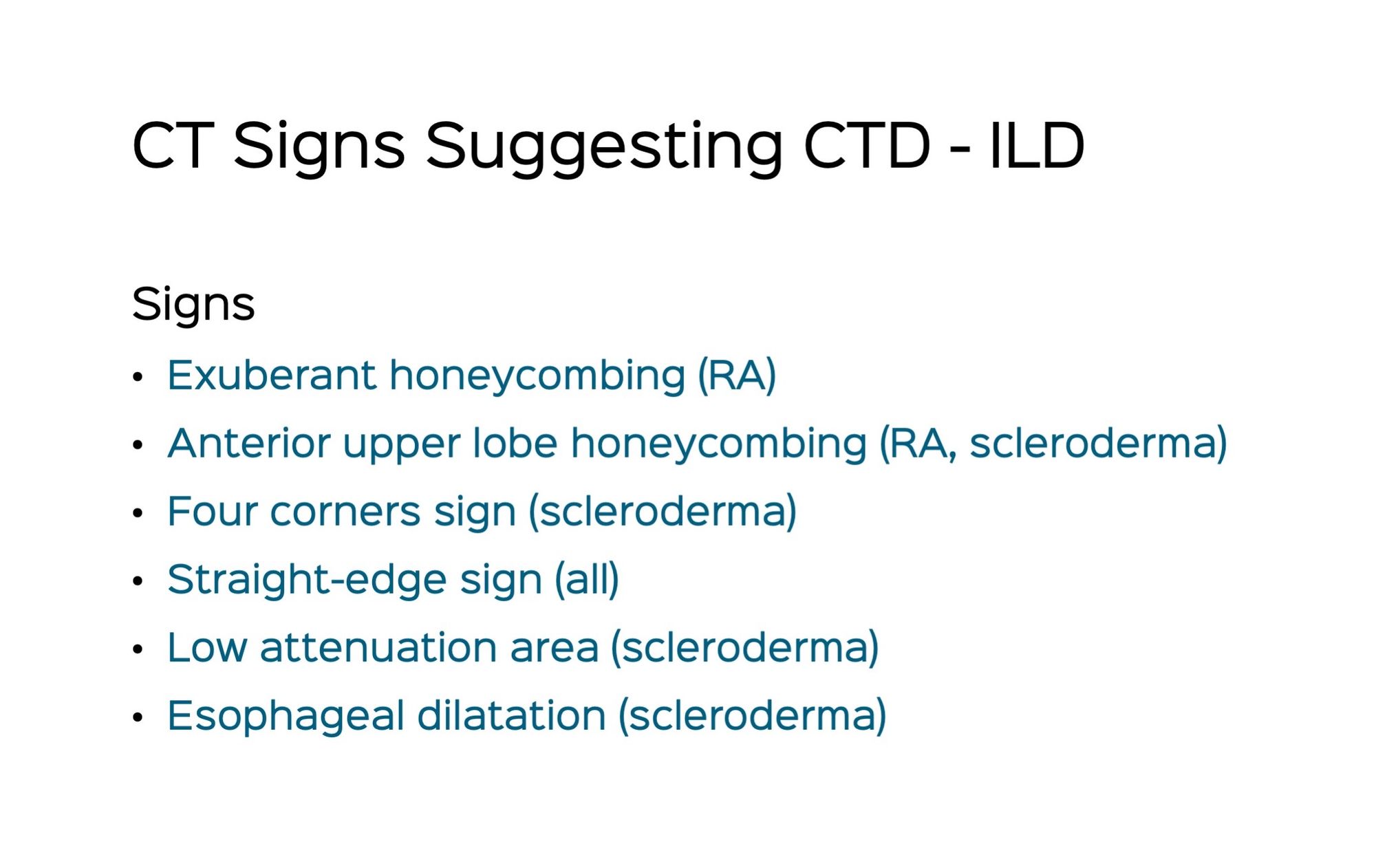 Snippet 07 CT Signs Suggesting a CTDILD